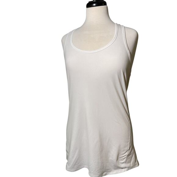 Athleta MED White Racer Back Athletic Tank Top - Picture 1 of 5